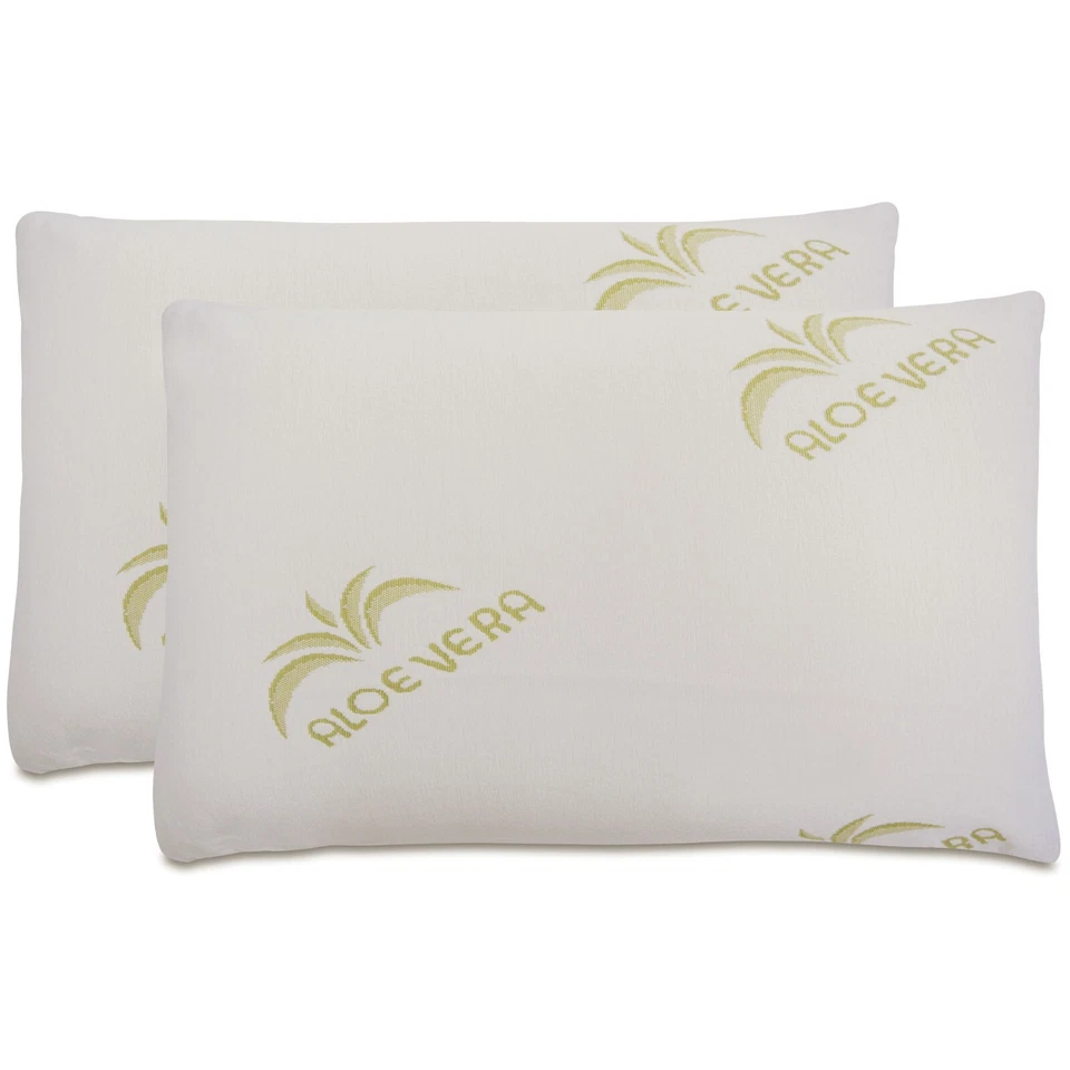 COPPIA CUSCINI MEMORY FOAM SAPONETTA SFODERABILE ALOE VERA H11 H13 - Immagine 3 di 4