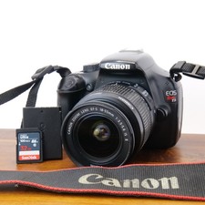Canon EOS Rebel T3 12.2MP DSLR  18-55mm f3.5-5.6 IS ii Battery  SD No Charger