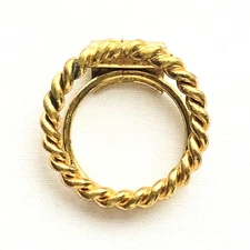 Twisted Circle Scarf Dress Clip Marked Western Germany Vintage Jewelry Gift