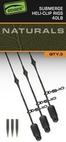 Fox Edges Naturals Heli-Clip Rigs 40Lb Submerge 3Pcs
