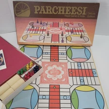 Vintage~1982~Selchow Righter Parcheesi Board Game~ Deluxe Edition~ 1982~USA Made