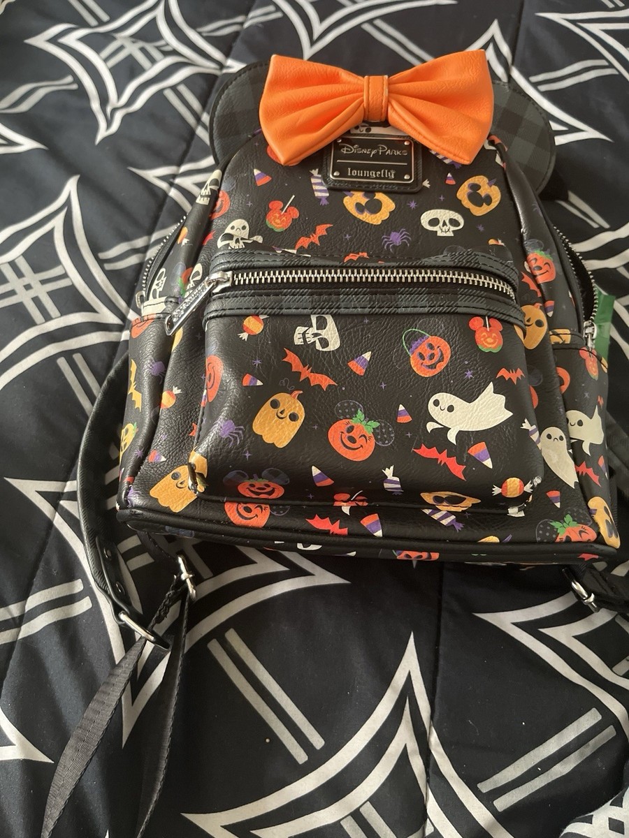 Loungefly Disney Halloween Kids Backpack with Orange Bow Halloween Loungefly Creeps into Magic Kingdom - MickeyBlog.com main image 3