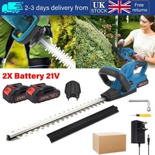 Electric Cordless Hedge Trimmer Tree Branch Cutter Tool with 2 Battery & Charger