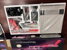 Nintendo NES Action Set Complete in Box CIB w/ Zapper DuckHuntMarioManualsPoster