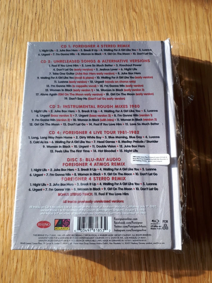 Foreigner - 4 - Deluxe Edition 4-CD + Blu-Ray NEU (2025 Remix+Unreleased Songs) - Bild 2 von 2