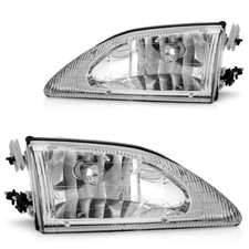 Pair Chrome Headlightfor 1994-1998 Ford Mustang Wcobra Headlamps Assembly Lr