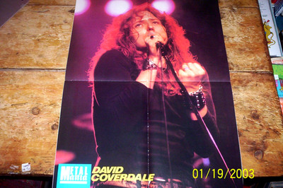METAL MANIA magazine w/ MEATLOAF cover story DAVID COVERDALE whitesnake POSTER