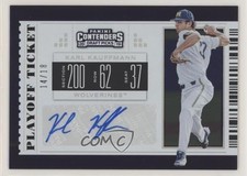 2019 Panini Contenders Draft Picks Playoff Ticket 14/18 Karl Kauffmann Auto 9pd