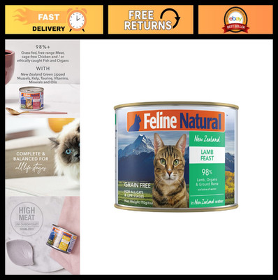 High-Meat Grain-Free Wet Cat Food, Lamb Feast, Low-Carb, 6 oz, 12-Pack