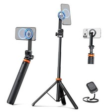 63" Magsafe Tripod, Tripod for iPhone Magnetic Selfie Stick Tripod Molten
