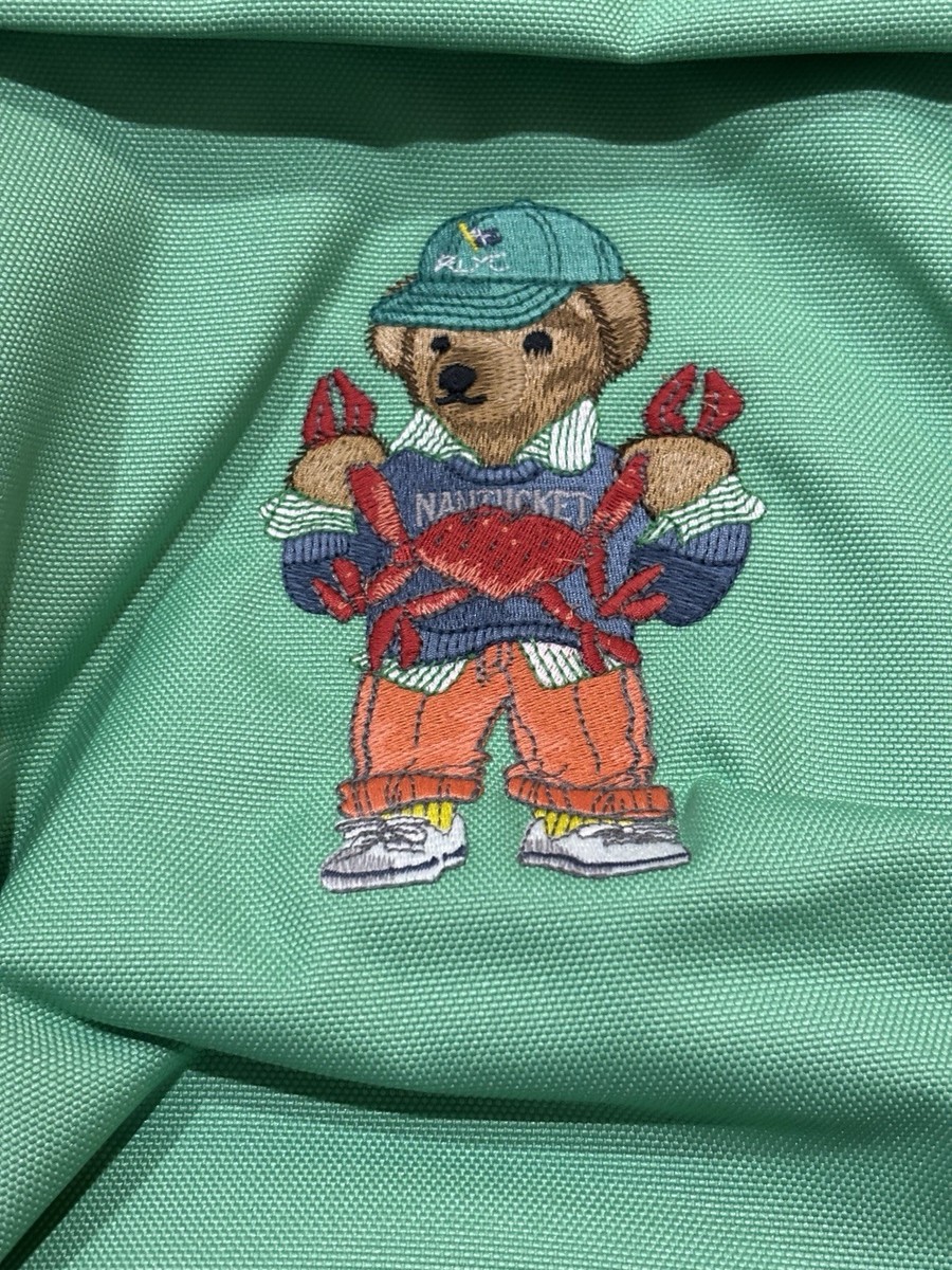 bbba【POLO RALPH LAUREN】新品タグ付き Polo Ralph Lauren Bear Canvas Backpack College Plato Green 9AR149