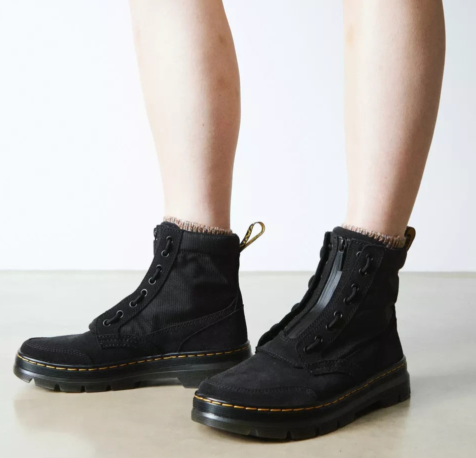 DR. MARTENS COMBS JUNGLE ZIP CASUAL BOOTS,HI SUEDE WP, BLACK, 41105001, SIZE 9UK image 9