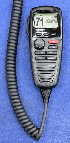 Garmin GHS 10 Handset Microphone For VHF300 VHF200 Marine Radios - NEW CORD!