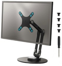 Portable VESA Monitor Stand Aluminum Mount Fits 15.6/16/18.5 Inch Black