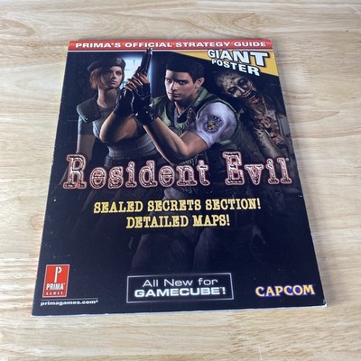 Resident Evil Prima's Official Strategy Guide Nintendo GAMECUBE POSTER INSIDE