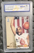 1996 Score Board Auto Basketball Kobe Bryant #15 WCG 10  GEM MINT Rookie RC HOF