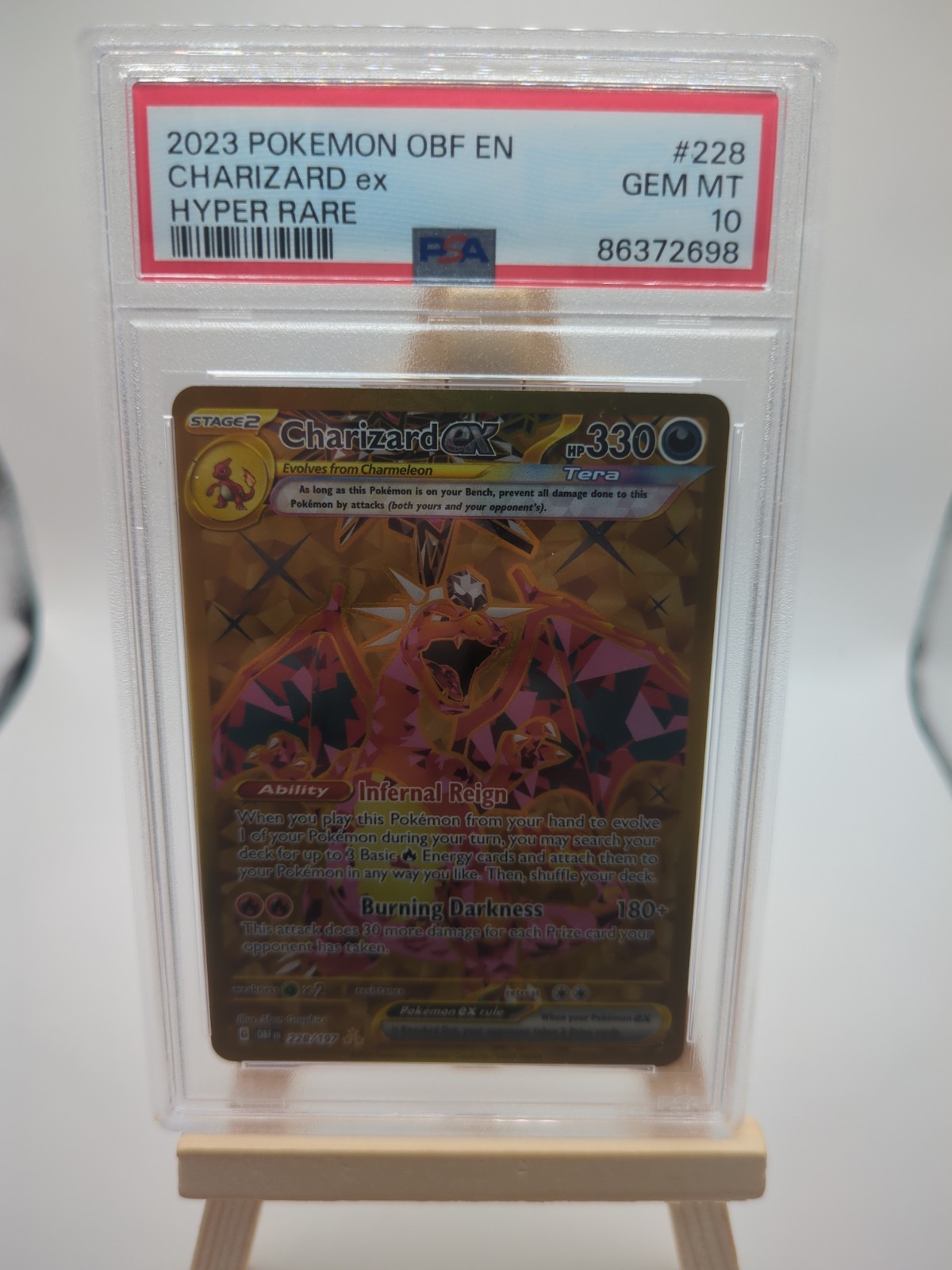 Pokémon Charizard Obsidian Flame HyperRare Card 228/197 PSA 10 Read Description