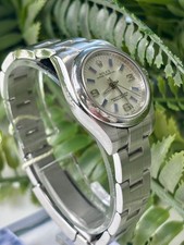 Rolex Oyster Perpetual 176200 Ladies 26mm Steel Automatic Watch Silver Dial