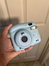 Fujifilm Instax Mini 11 Fuji Instant Film Camera Sky Blue - Tested - No Strap 