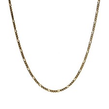 9ct Yellow Gold Figaro Link Chain Necklace 46cm #69653