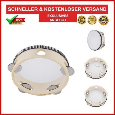 Musfunny Tamburin 15 cm Hand Trommel Holz Schlagzeugglocke