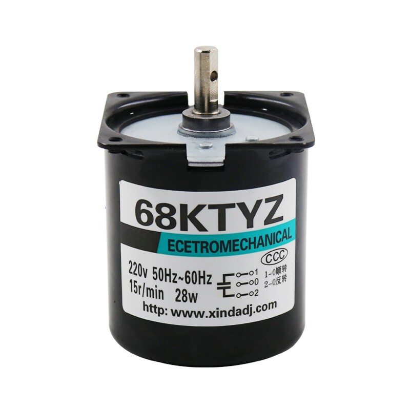 28W 68KTYZ 2.5-110rpm/min Permanent Magnet Synchronous Gear Motor CW/CCW 220V