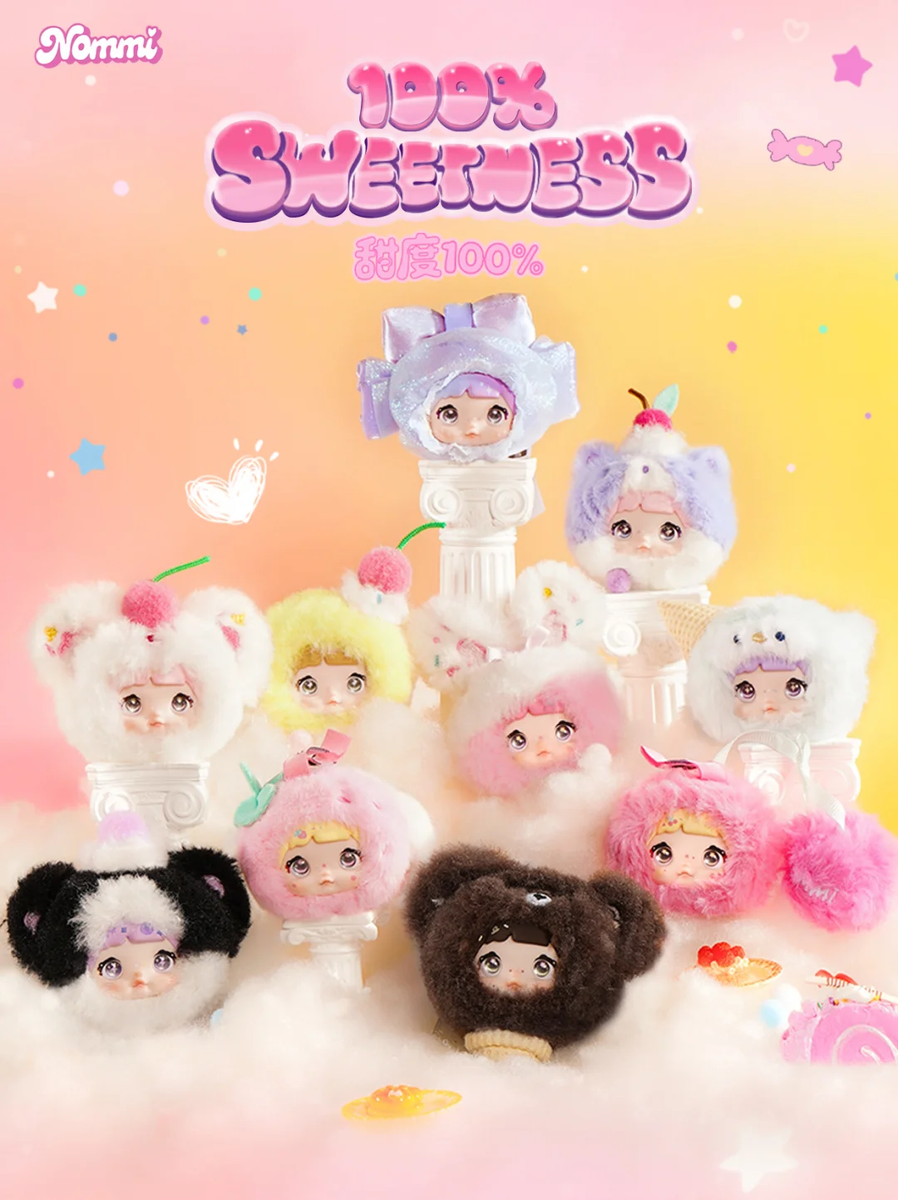 Fuwa 　nommi sweetness Nommi sweetness 100% Series Plush Toy Confirmed Blind Box