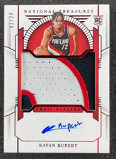 Rayan Rupert 2023-24 Panini National Treasures 02/24 RPA Auto Patch RC #113