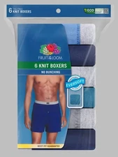 Fruit Of The Loom Mens 6 Pack Knit Boxers 6P540