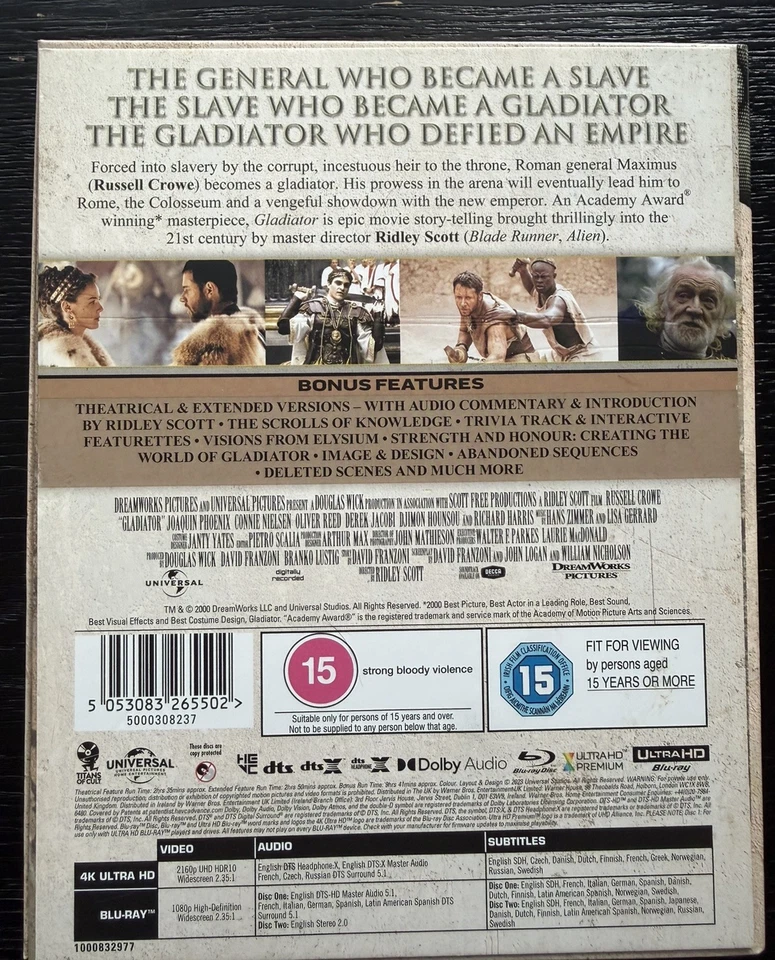 Gladiator Titans of Cult 4K Ultra HD Steelbook  - Image 2 of 4