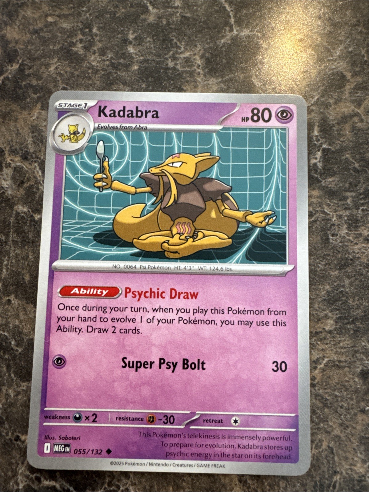 Kadabra - 055/132 - Pokémon Mega Evolution 2025 - Uncommon NM