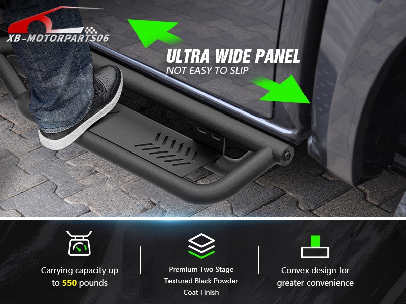 Side Step Running Boards For 99-2016 Ford F250 F350 Super Cab Two Stairs Design