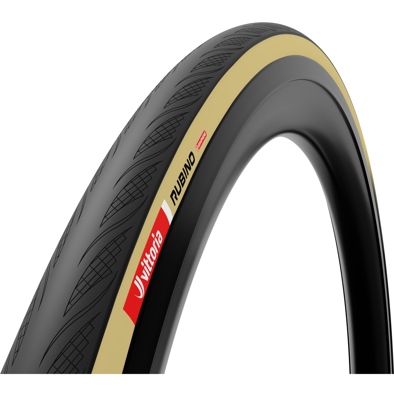 Vittoria Rubino V TLR Road Bike Tyre - 700 x 28 - Folding - Tan / Black