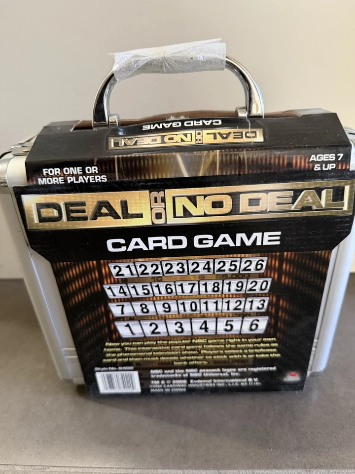 Deal Or No Deal Card Game In Silver Briefcase Based On TV Show 2006 NEW - Image 2 of 4