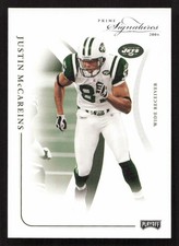 2004 Playoff Prime Signatures Justin McCareins #/999 SN #68 Card