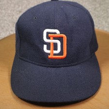 VTG 90s San Diego Padres New Era Pro Model Hat Cap Fitted 6 7/8 Wool Made in USA