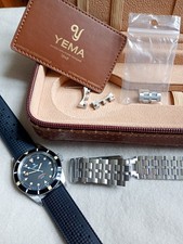 Montre YEMA PEARLDIVER Automatique Bracelet Acier+Tropic Yema Révisée le 12/2025