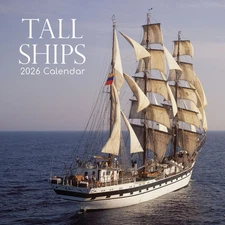 Tall Ships - 2026 Square Wall Calendar 16 Months New Year Premium Planner Gift