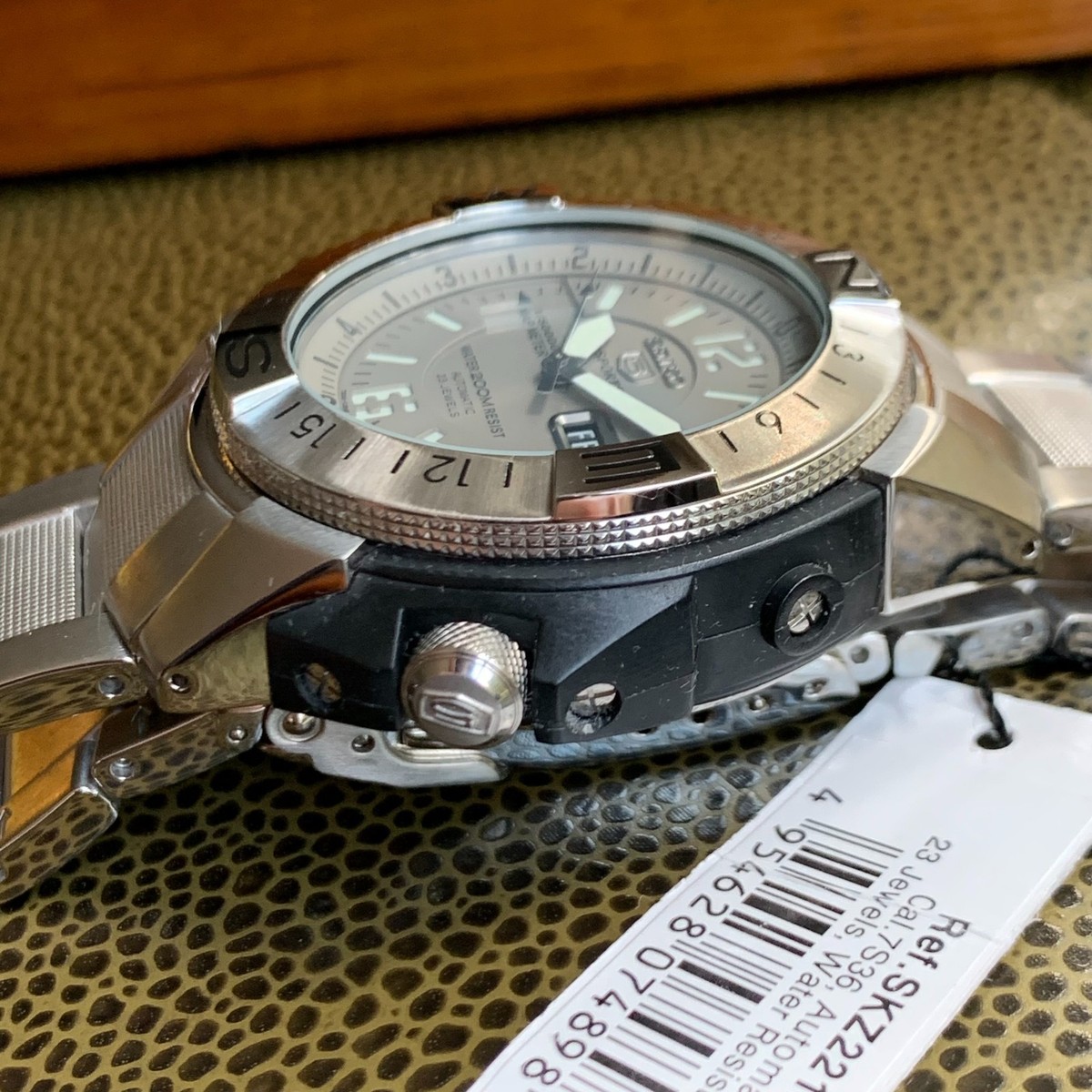 Seiko SKZ221K1 Map Meter Automatic 44mm Stainless Steel Wristwatch
