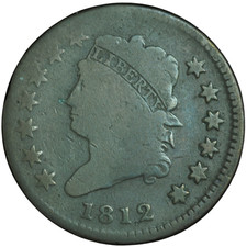 1812 Classic Head Large Cent Good+ Condition *JE