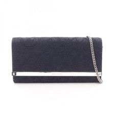 Borsa a tracolla JIMMY CHOO MILLA catena pizzo blu navy usata donna
