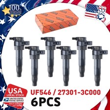 Set of 6 Ignition Coil for Hyundai Santa Fe Kia Sorento Sedona 27301-3C000 UF546
