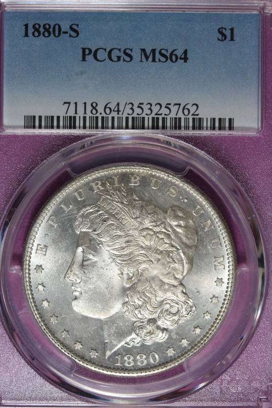 1880 S PCGS MS64 MORGAN SILVER DOLLAR #B52372