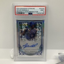 2024 Bowman Sterling - Prospect Autographs Arjun Nimmala #PA-AN Refractor...