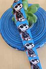 5/8  7/8" 1 YD Snoopy Grosgrain Ribbon Snoopy Beagle Dog Collar Ribbon