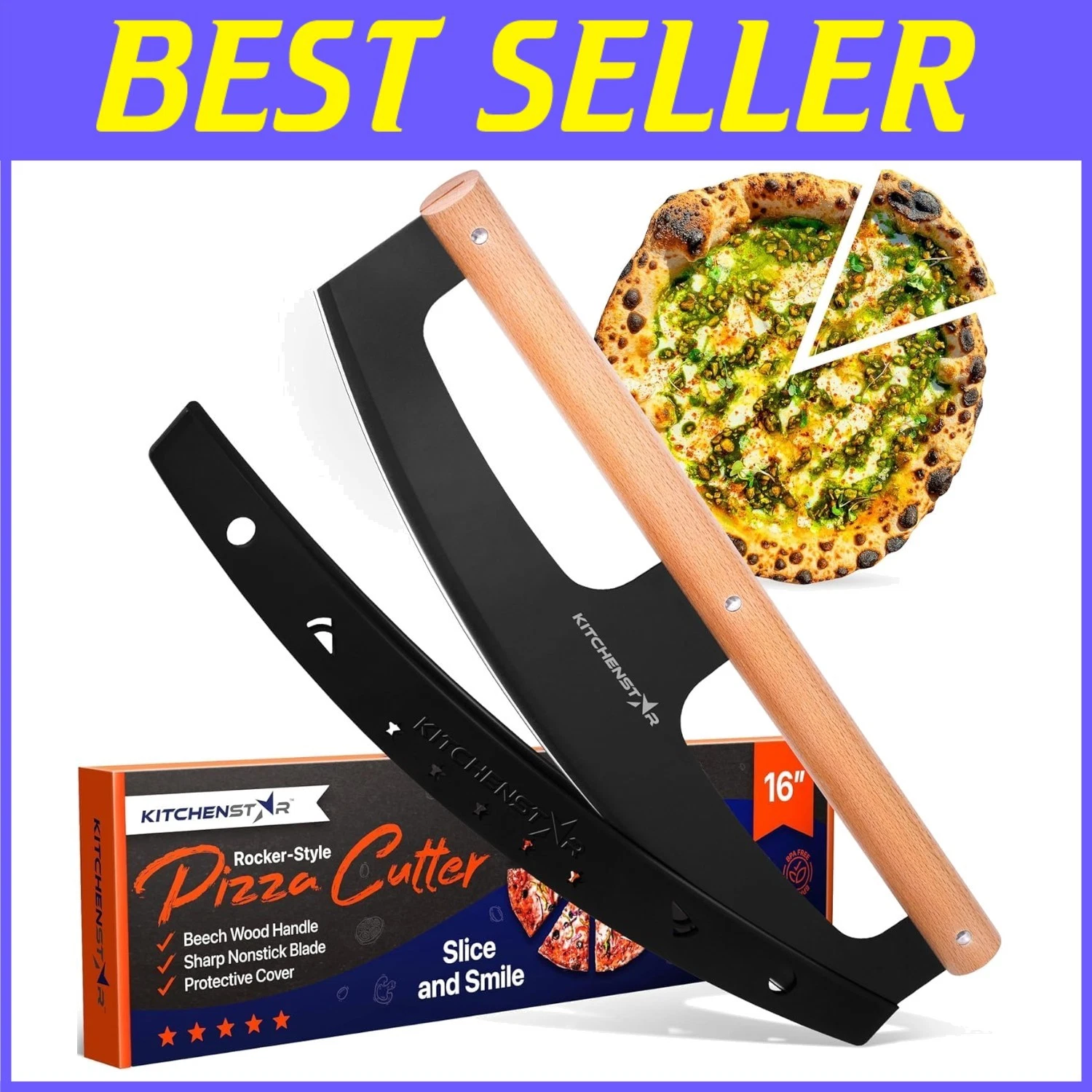 Versatile 16-Inch Pizza Cutter Rocker with Protective Cover - Ideal Kitchen Tool
Opens in a new wind