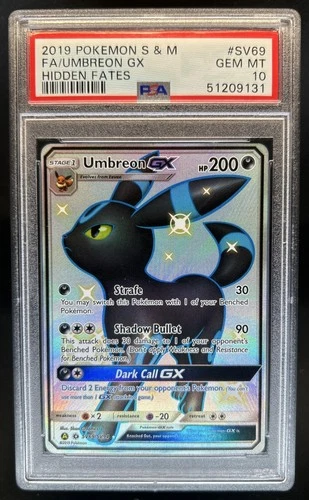 2019 Pokemon SM Hidden Fates Umbreon GX Shiny Vault #SV69/SV94 PSA 10 GEM MINT