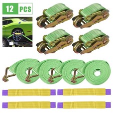 4 SET Recovery Transport Ratchet Straps 5Tonne With Claw Hook Heavy Duty 5mX50mm