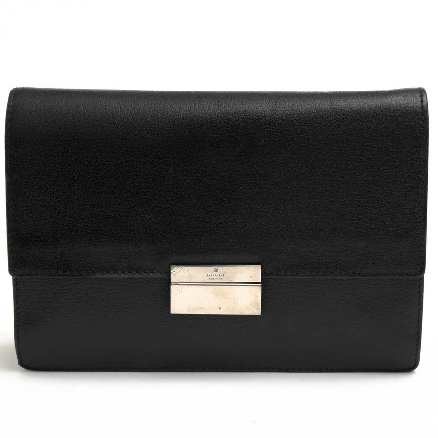 GUCCI Deuxième sac pochette sac 03137 1669 cuir de vache rabat veau