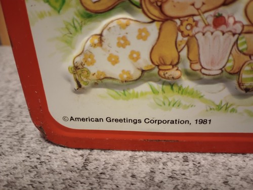 1981 STRAWBERRY SHORTCAKE Metal Lunchbox - Vintage American Greetings w/ Thermos - Picture 3 of 12